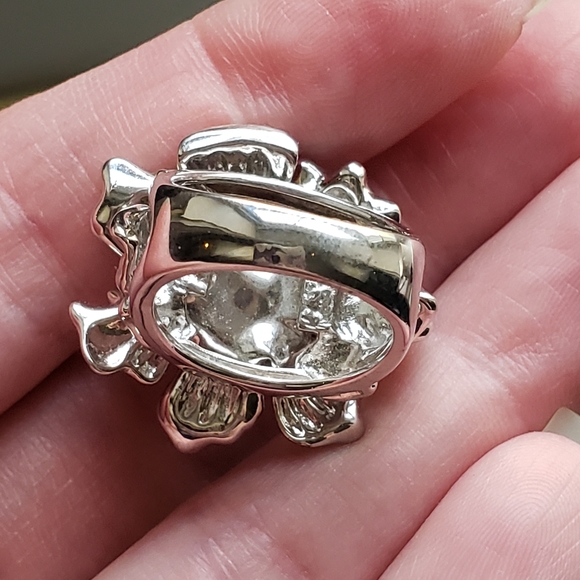 Chunky Vintage Sterling Silver (925) Turquoise (Howlite) Ring, Size 5 - Picture 5 of 10